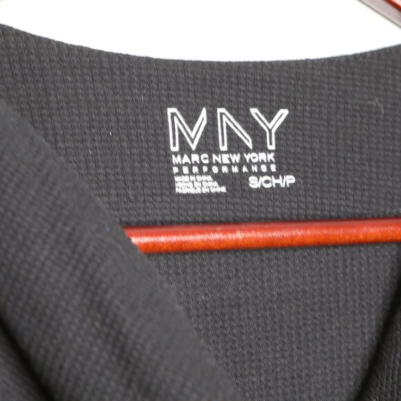 Marc New York Performance Cowl-Neck Waffle-Knit Black Tunic Top Asymmetrical - Picture 7 of 10